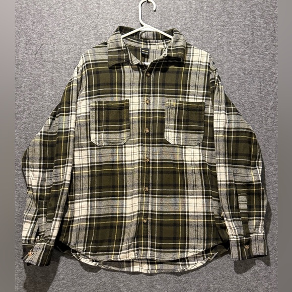 Brahma Other - Brahma flannel shirt mens Large green white plaid button up cotton heavy work
